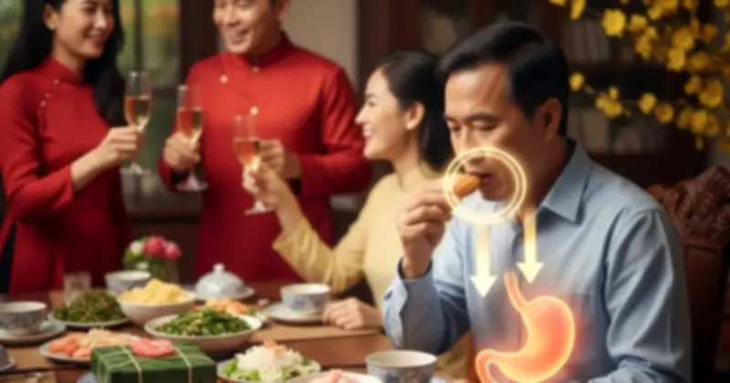 Người bệnh dạ dày đón Tết khỏe mạnh với 3 nguyên tắc ăn uống vàng