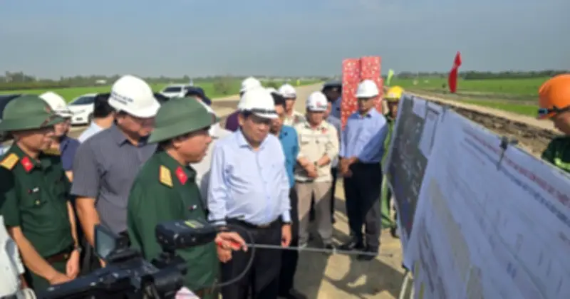 An Giang kiểm tra tiến độ cao tốc Châu Đốc - Cần Thơ - Sóc Trăng, động viên công nhân xuyên tết