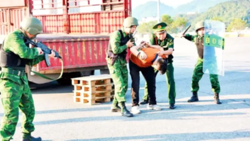 Bộ đội Biên phòng Lào Cai và Trung Quốc diễn tập phòng chống xuất nhập cảnh trái phép