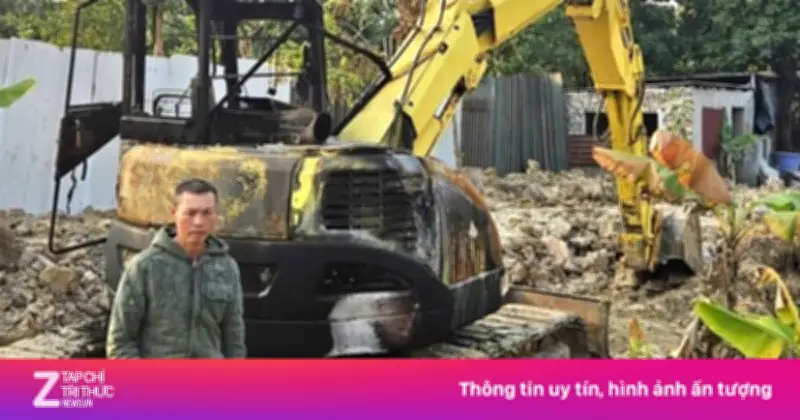 Bắc Ninh: Người đàn ông đổ xăng đốt máy xúc vì mâu thuẫn làm ăn bị khởi tố