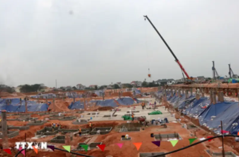 Bắc Ninh: Xuyên Tết thi công công trình Cảng hàng không quốc tế Gia Bình