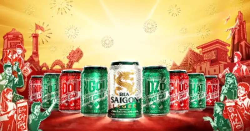Bia Saigon 'tỏa Tết lớn' với bộ sưu tập lon 'lời mời' gắn kết tình thân