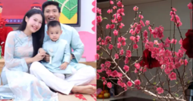 Biệt thự tiền tỷ nhà Đoàn Văn Hậu rực rỡ sắc xuân, Doãn Hải My khéo léo trang hoàng đón Tết