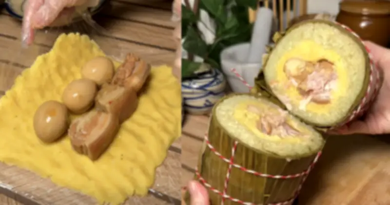 Bánh Tét Nhân Thịt Kho Trứng Gây Sốt Mạng Xã Hội Trước Thềm Tết 2026