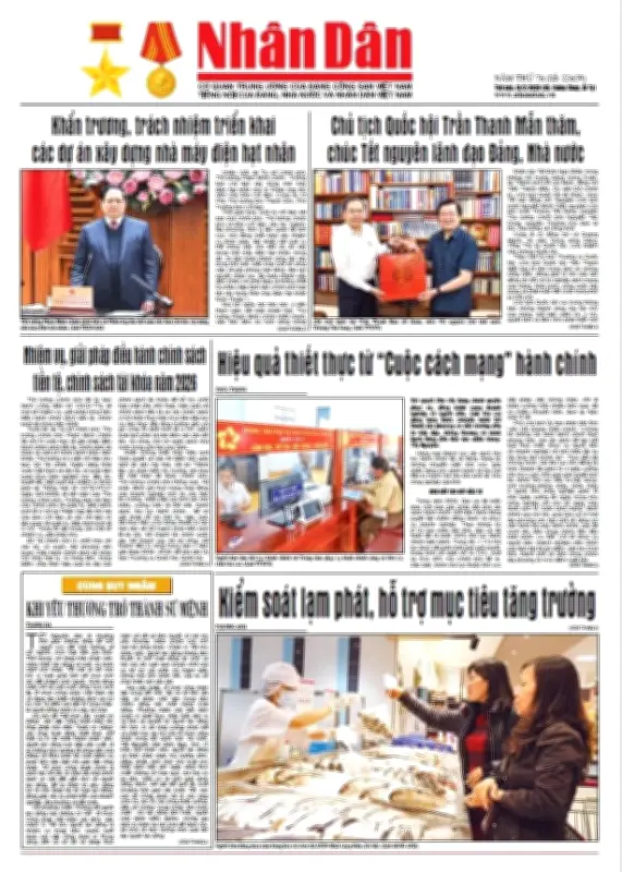 Báo Nhân Dân Số 25659: Tin tức nổi bật về chính sách, kinh tế và xã hội