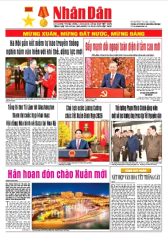 Báo Nhân Dân số 25662: Đẩy mạnh công tác xây dựng Đảng và phát triển kinh tế - xã hội