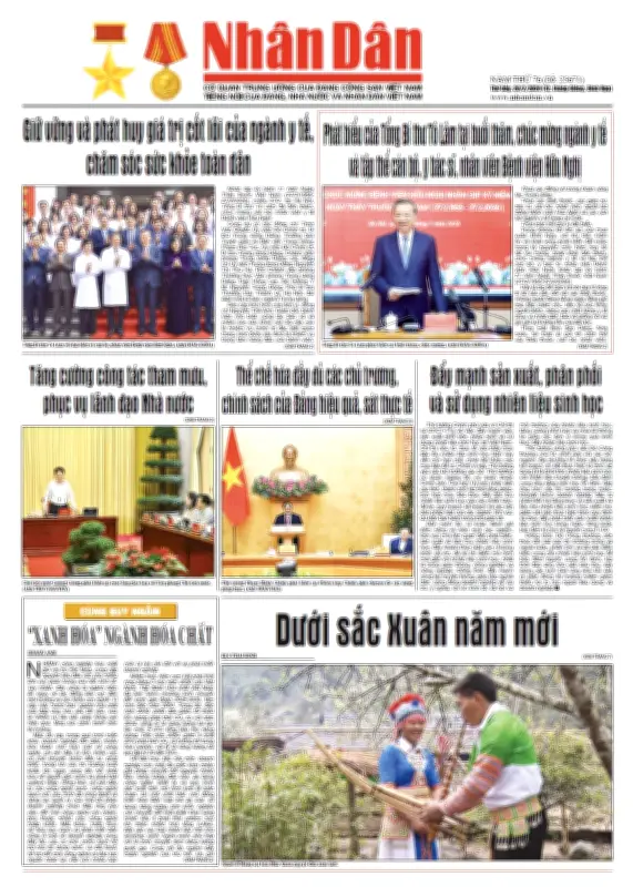 Báo Nhân Dân số 25671: Đưa tin về các vấn đề chính trị, kinh tế, xã hội nổi bật