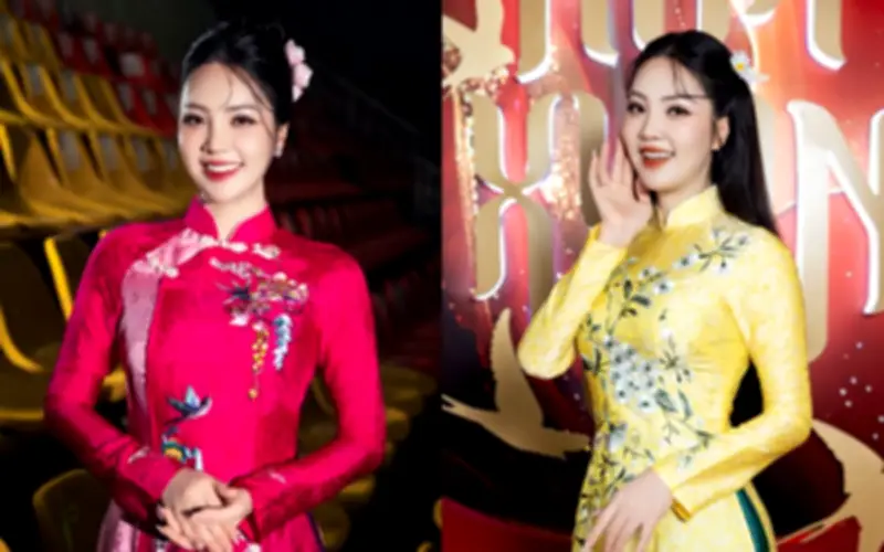 BTV Thúy Vân tỏa sáng trên sóng truyền hình quốc gia với áo dài của NTK Ngọc Lan