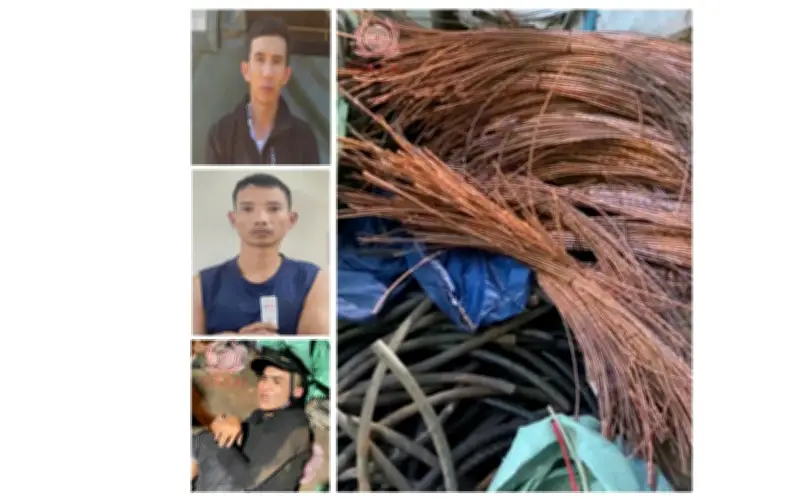 Bắt 3 đối tượng chuyên cắt trộm dây cáp điện, gây thiệt hại hàng trăm triệu đồng