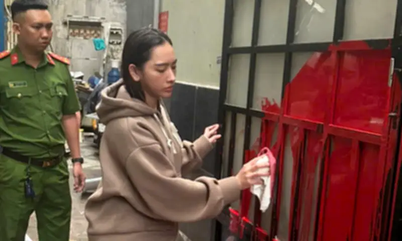 Cô gái bị bắt tạm giam vì tạt sơn nhà người yêu cũ ở TP HCM