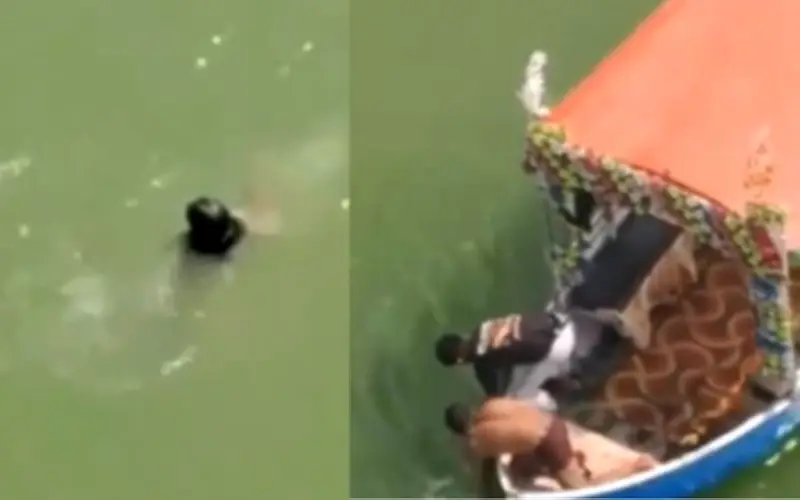 Cô gái Ấn Độ nhảy sông tự tử vì bạn trai thất hứa, may mắn được ngư dân giải cứu kịp thời