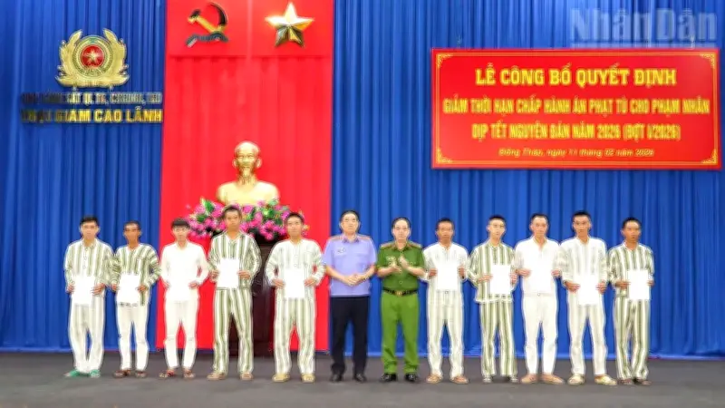 Trại giam Cao Lãnh giảm án cho 118 phạm nhân, nhiều nhất từ trước đến nay