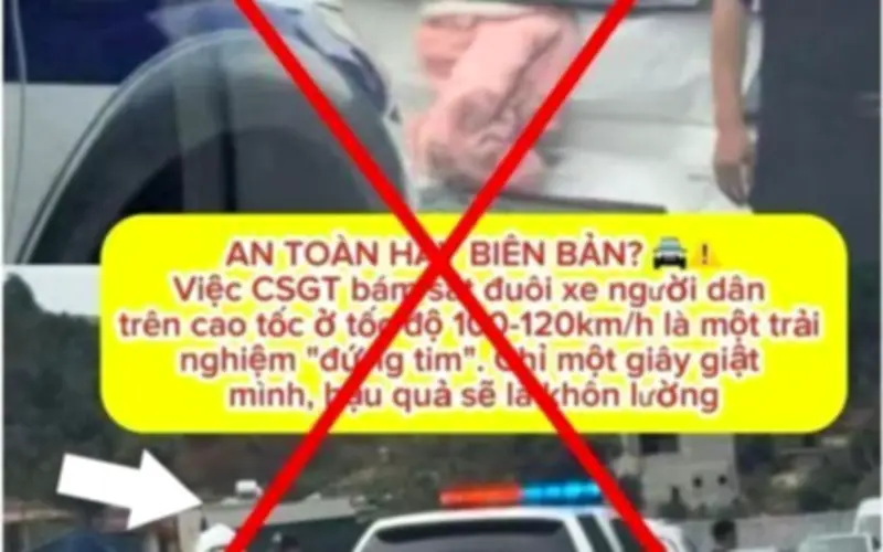 Cục CSGT cảnh báo thông tin sai sự thật về việc dừng xe kiểm soát trên cao tốc