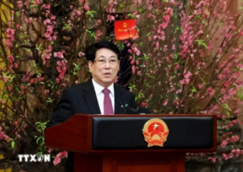 Chủ tịch nước Lương Cường gặp mặt, chúc Tết cán bộ Văn phòng Chủ tịch nước