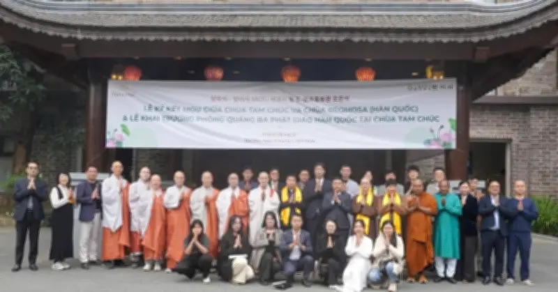 Chùa Beomeosa Hàn Quốc và KDL Tam Chúc ký kết hợp tác, mở Phòng Quảng bá Phật giáo