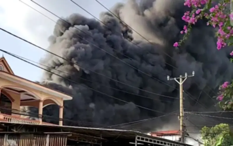 Cháy lớn thiêu rụi kho chứa nệm tại Củ Chi, lực lượng chức năng khẩn trương khống chế