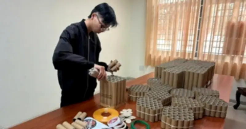 Công an Đồng Nai bắt giữ thanh niên sản xuất, buôn bán pháo nổ trái phép số lượng lớn