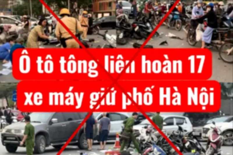 Cảnh báo thông tin sai lệch: Vụ tai nạn cũ được đăng như tin mới gây hoang mang
