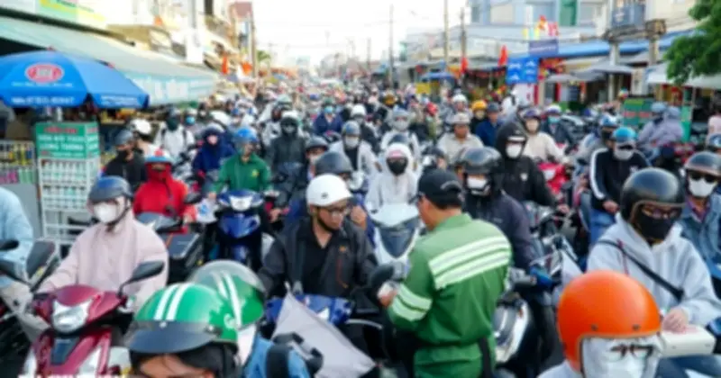 Cảnh tượng đông nghẹt tại phà Cát Lái khi người dân trở lại TP.HCM sau Tết