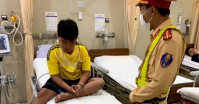 CSGT cao tốc hỗ trợ khẩn cấp, đưa bé trai 12 tuổi ngã từ cây cao đi cấp cứu