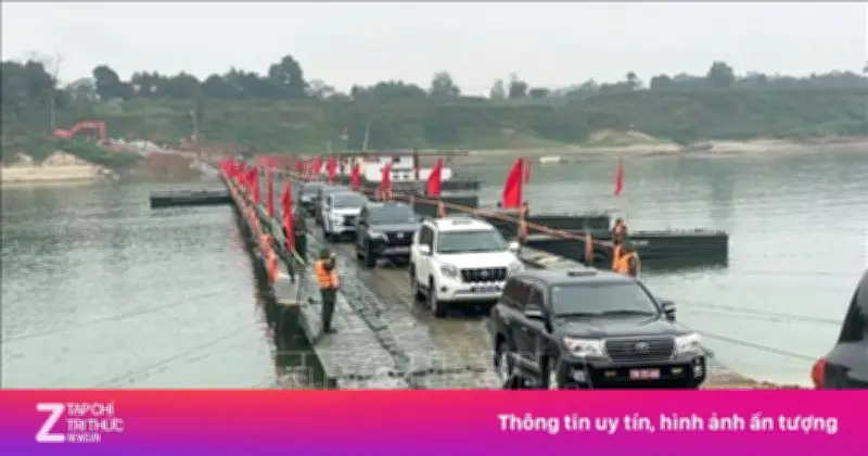 Cầu Phao Sông Lô Tạm Ngừng Khai Thác Do Nước Dâng Cao, Đảm Bảo An Toàn Giao Thông