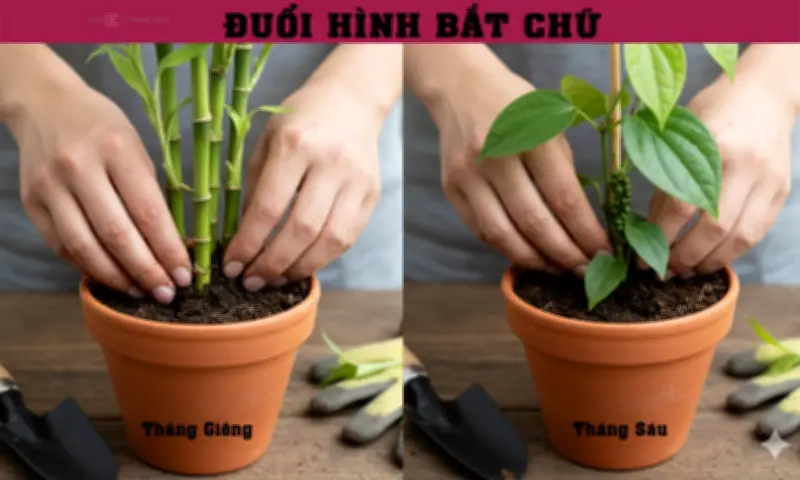Câu tục ngữ ẩn sau hai chậu cây: Tháng Giêng trồng tre, tháng Sáu trồng tiêu