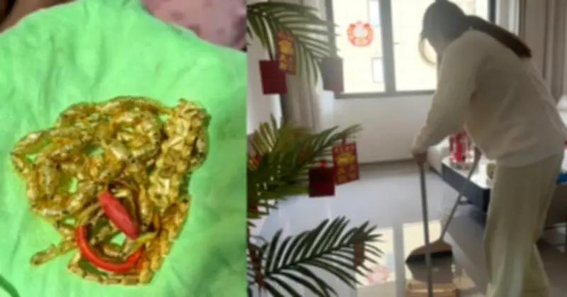 Cô gái Thượng Hải vứt nhầm 100g trang sức vàng 400 triệu vào thùng rác khi dọn nhà đón Tết