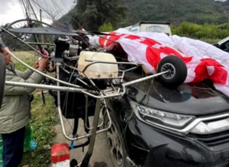 Dù lượn gắn động cơ rơi ở Tuyên Quang: Tai nạn trong lúc tập luyện, chưa phục vụ du lịch