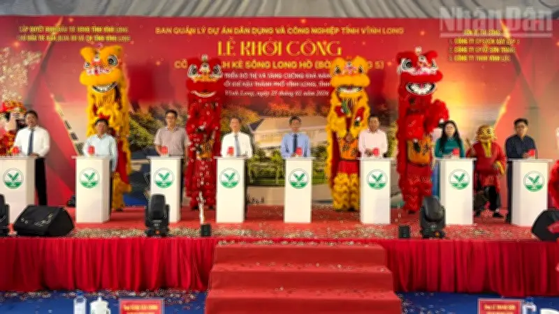 Dự án kè sông Long Hồ Vĩnh Long: Đầu tư 4.000 tỷ đồng chống ngập lụt và phát triển đô thị