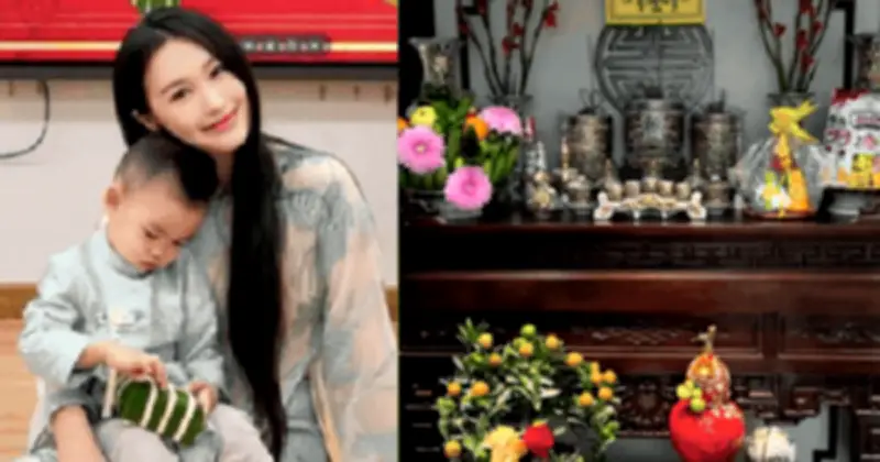 Doãn Hải My trang trí biệt thự chục tỷ đón Tết, mâm cỗ cúng ông Công ông Táo được khen tinh tế