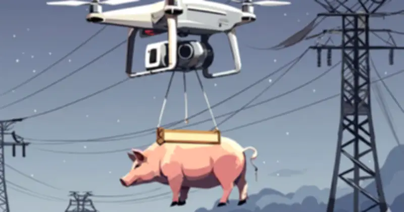 Drone Vận Chuyển Lợn Gây Sự Cố Điện: Cả Làng Mất Điện 10 Giờ
