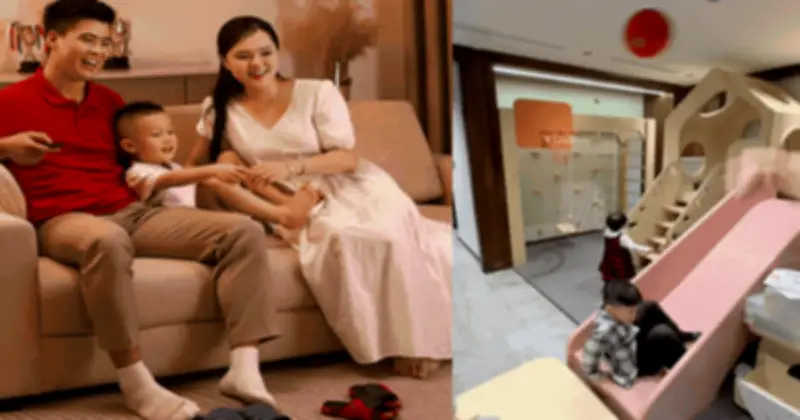 Duy Mạnh và vợ chuyển về biệt thự phố cổ, thiết kế khu vui chơi riêng cho con
