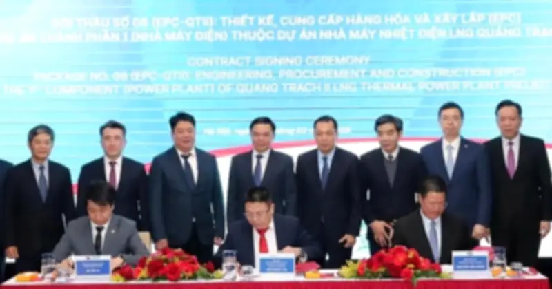 EVN ký hợp đồng 25.202 tỷ đồng xây dựng nhà máy điện LNG Quảng Trạch 2