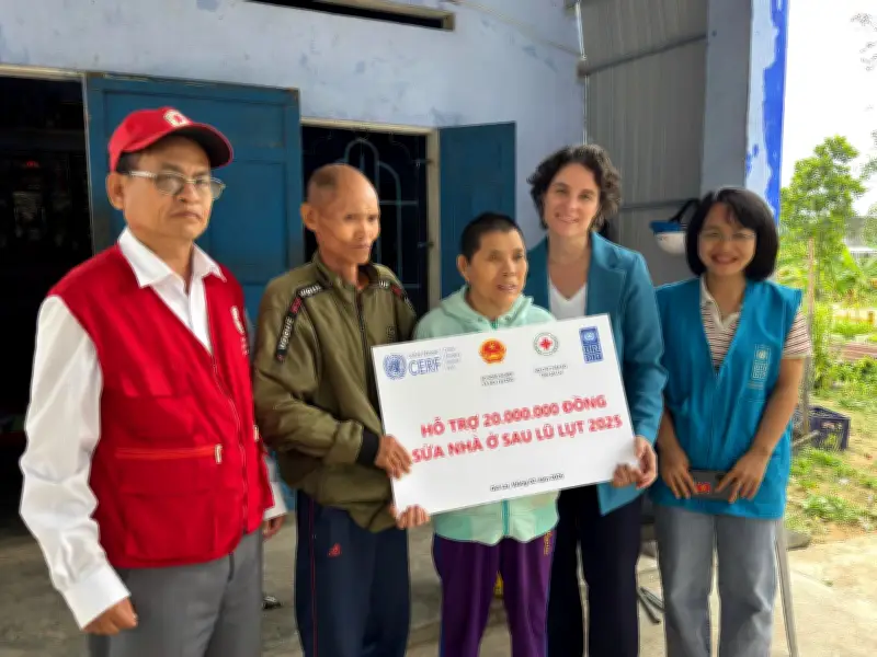 Gia Lai: Hỗ trợ khẩn cấp cho 1.920 hộ dân bị lũ lụt từ Quỹ CERF của Liên Hợp Quốc