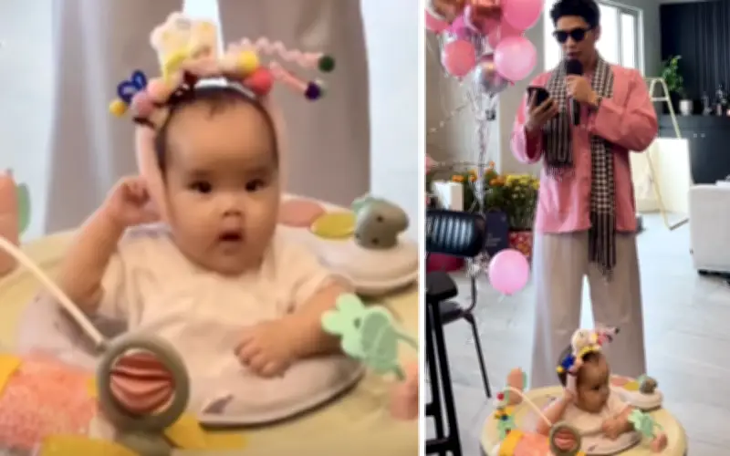 Giao diện hài hước của Huy Trần và con gái trong ngày đặc biệt của Ngô Thanh Vân