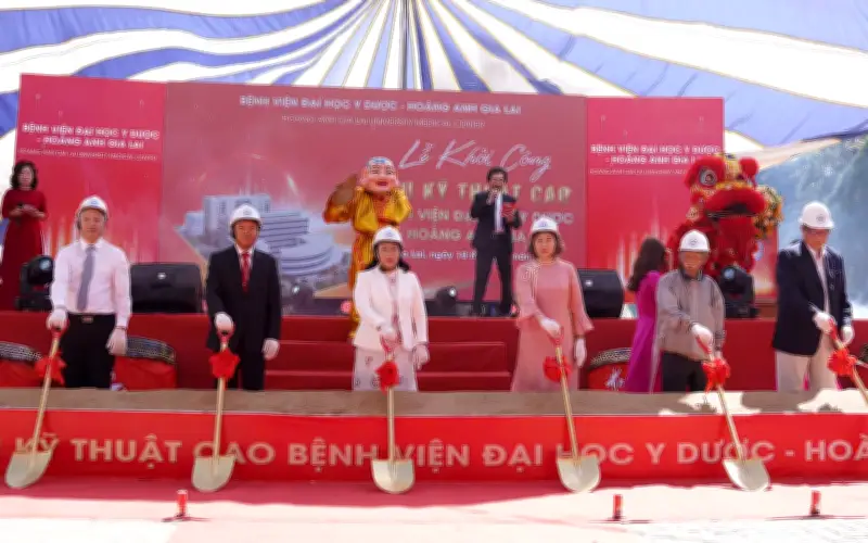 Khởi công Khu điều trị kỹ thuật cao Bệnh viện Đại học Y Dược - Hoàng Anh Gia Lai