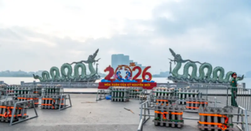 Hà Nội hoàn tất lắp đặt 34 trận địa pháo hoa đón giao thừa 2026