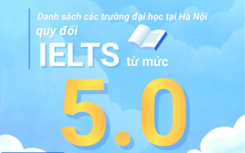Hà Nội: Nhiều trường đại học dự kiến quy đổi IELTS từ 5.0 trong xét tuyển 2026