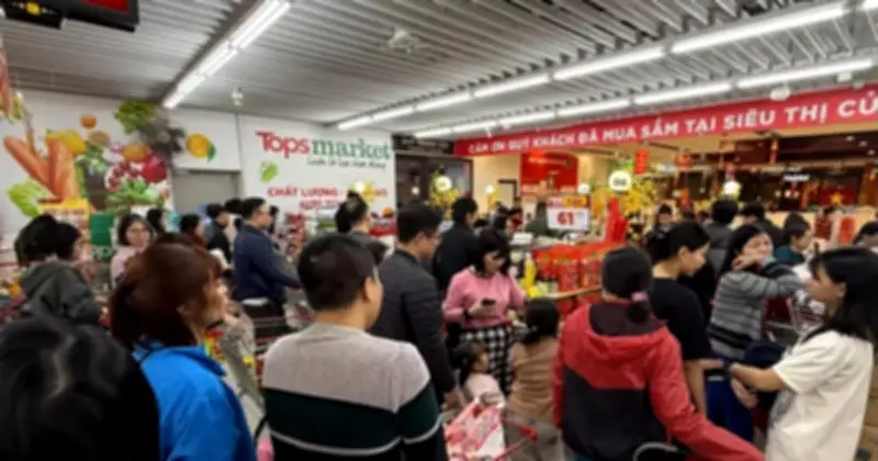 Hà Nội tấp nập mua sắm Tết, siêu thị kéo dài giờ phục vụ tới 23h