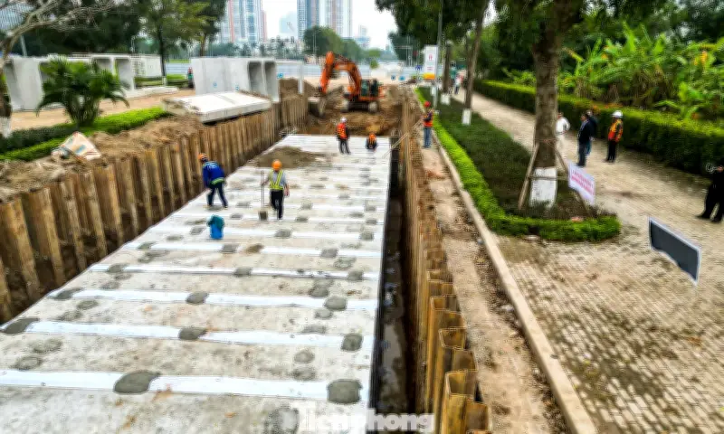 Hà Nội đẩy mạnh thi công 10 dự án chống ngập, làm việc xuyên Tết 3 ca 4 kíp