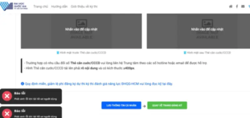 Hệ Thống Đăng Ký Thi Đánh Giá Năng Lực ĐH Quốc Gia TPHCM Báo Lỗi, Thí Sinh Lo Lắng
