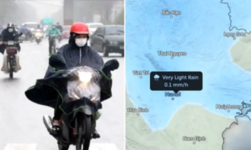 Hà Nội ấm dần lên, không khí lạnh tăng cường yếu, có thể có mưa phùn sáng mai