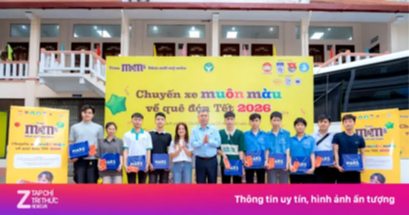 Hơn 100 sinh viên miền Trung về quê đón Tết mỹ mãn cùng chuyến xe muôn màu M&M'S