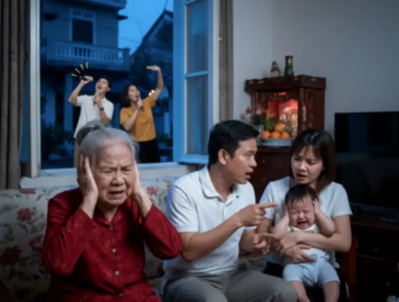 Hàng xóm hát karaoke ầm ĩ, người già đổ bệnh: 'Tôi hát ở nhà tôi, sai chỗ nào?'