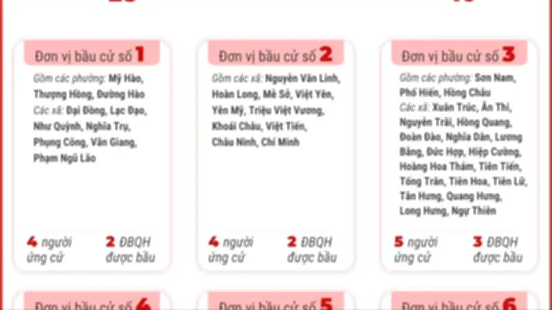 Hưng Yên: 6 Đơn Vị Bầu Cử Thực Hiện Quy Trình Bầu Đại Biểu Quốc Hội Và HĐND