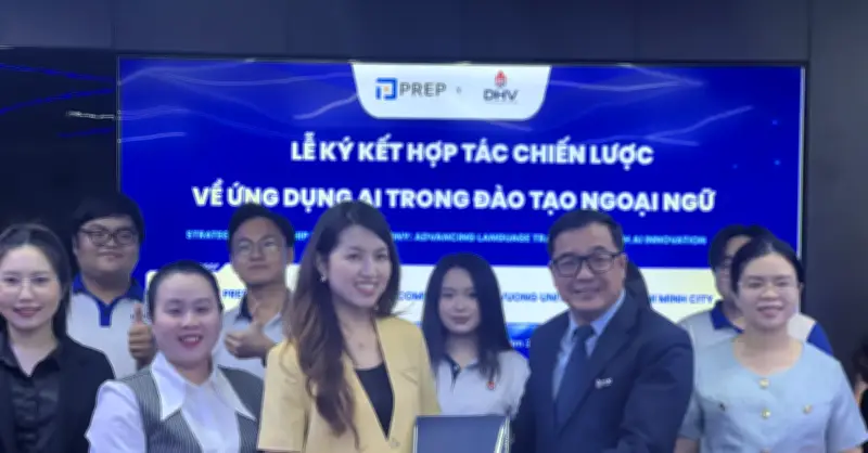 Đại học Hùng Vương TP.HCM hợp tác với Prep, đẩy mạnh đào tạo ngoại ngữ bằng AI