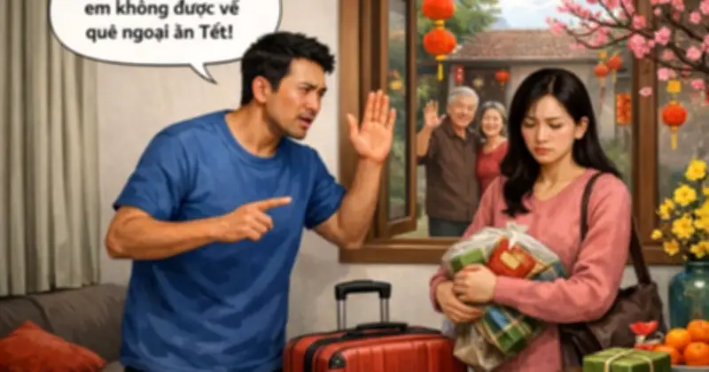 Chồng cấm vợ về quê ngoại ăn Tết có thể bị phạt tiền đến 10 triệu đồng