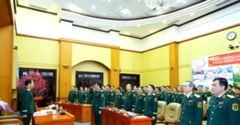 Đại tướng Nguyễn Tân Cương chủ trì giao ban đầu Xuân toàn quân