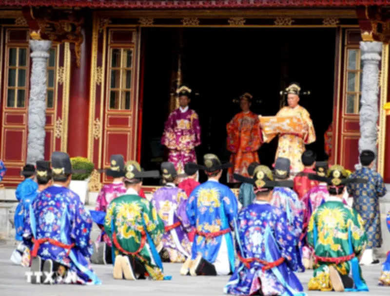 Ấn tượng chương trình tái hiện lễ thiết triều của triều Nguyễn tại Huế