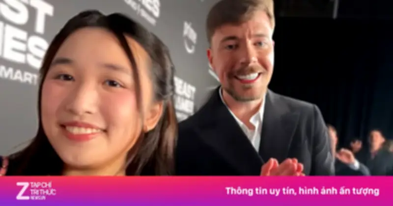 Jenny Huỳnh gặp gỡ 'vua YouTube' MrBeast tại sự kiện Beast Games mùa 2